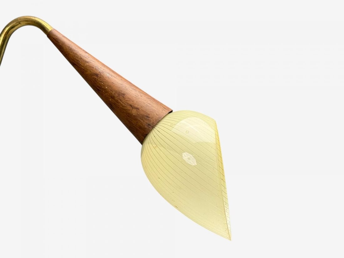 Swedish Modern, Pendant Light, Brass, Wood, Glass, Sweden, 1920s - 5