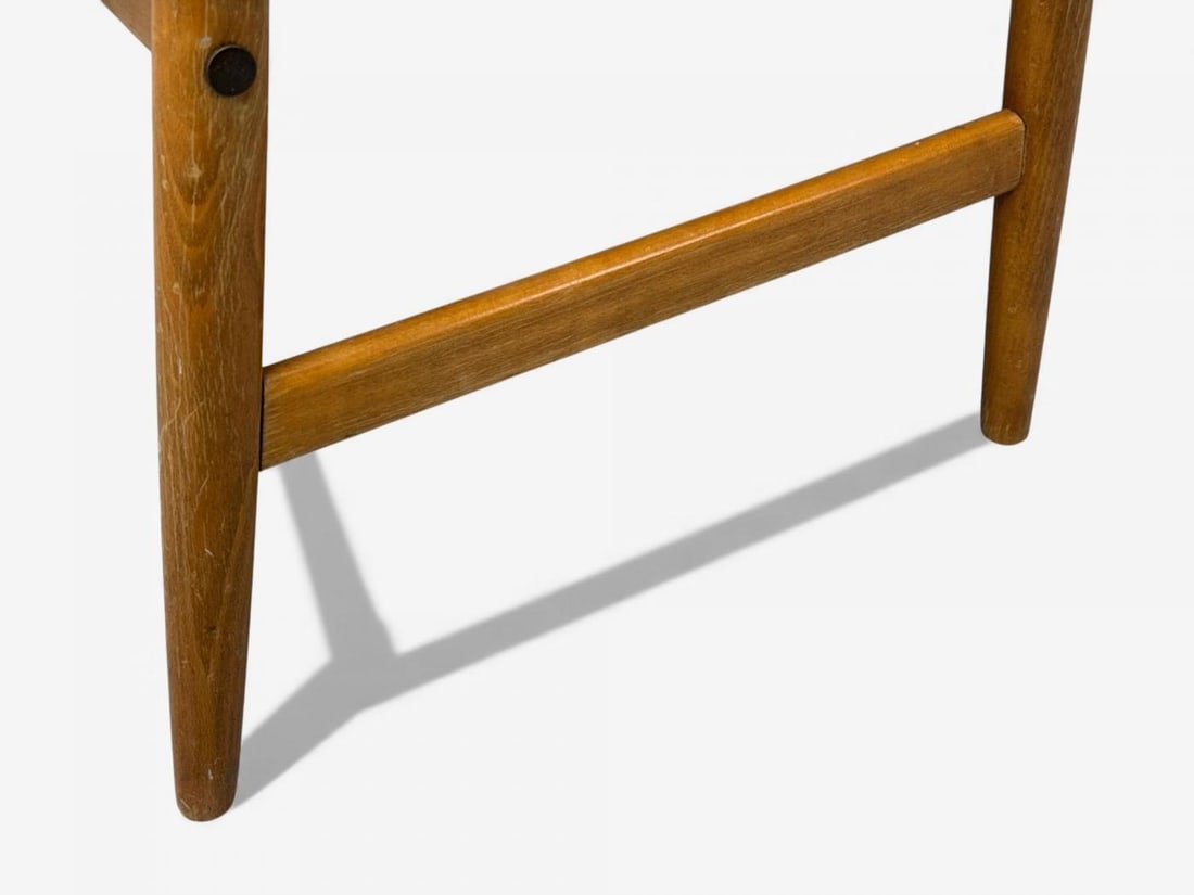 Danish Modern, Aztec Fabric, Light Stained Wood, Footstool, Denmark, 1950s - 8