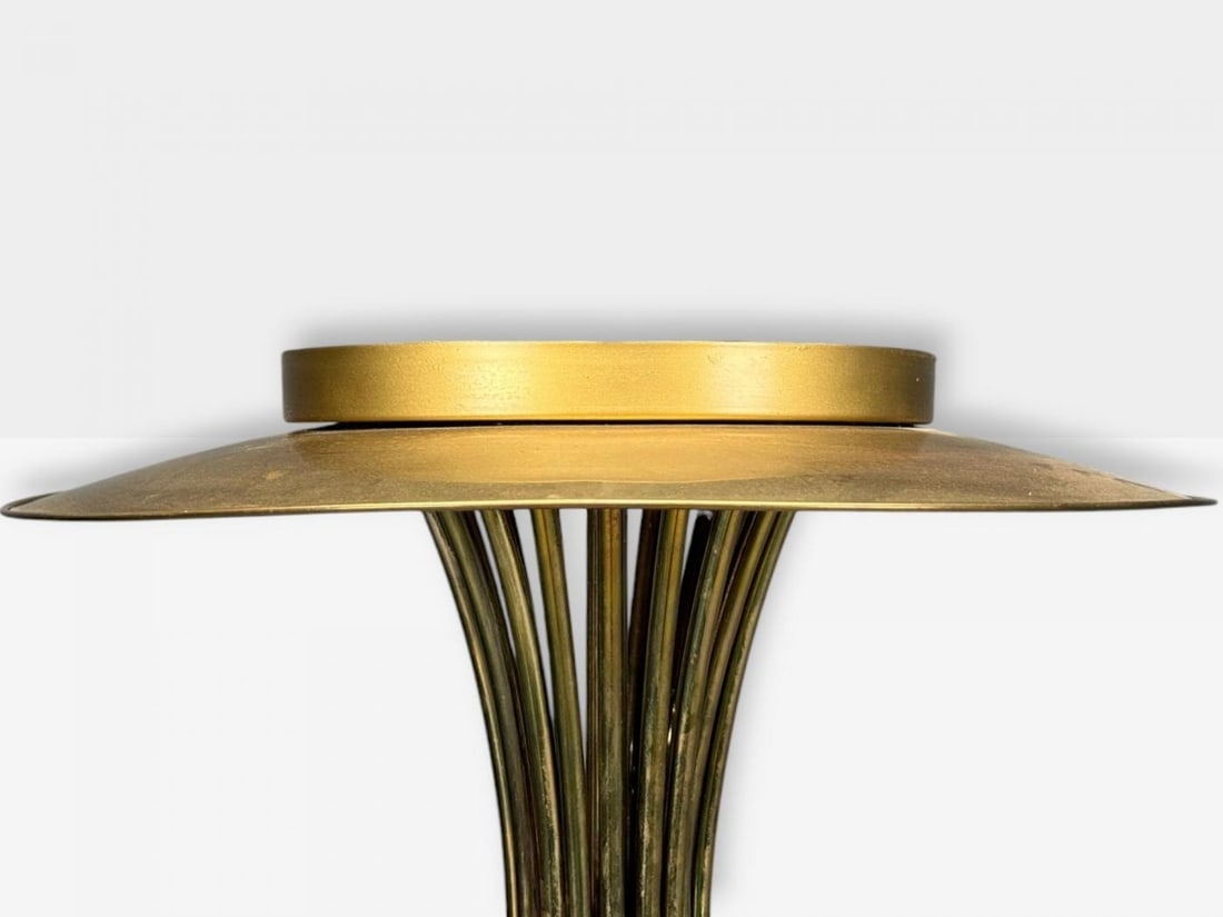 Italian Modern, Enameled Metal, Brass, Chandelier, Italy, 1960s - 4