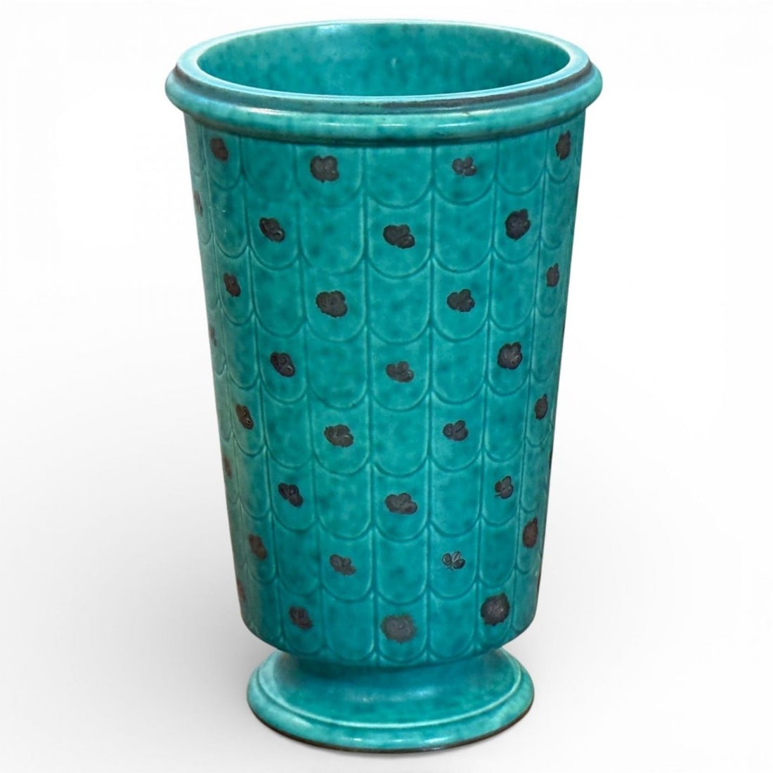 Wilhelm Kage, Green Ceramic, Argenta Vase, Sweden, 1930s - 10