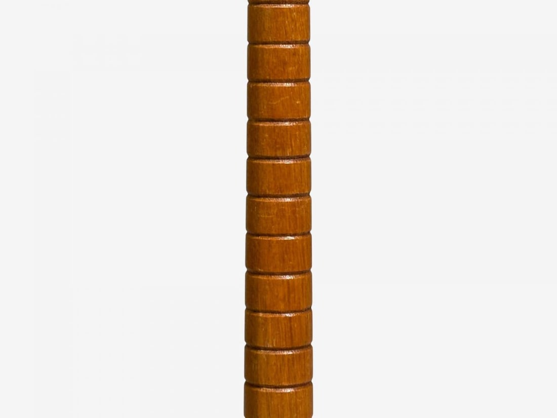 Swedish Modern, Organic Floor Lamp, Brass, Wood, Sweden, 1940s - 5