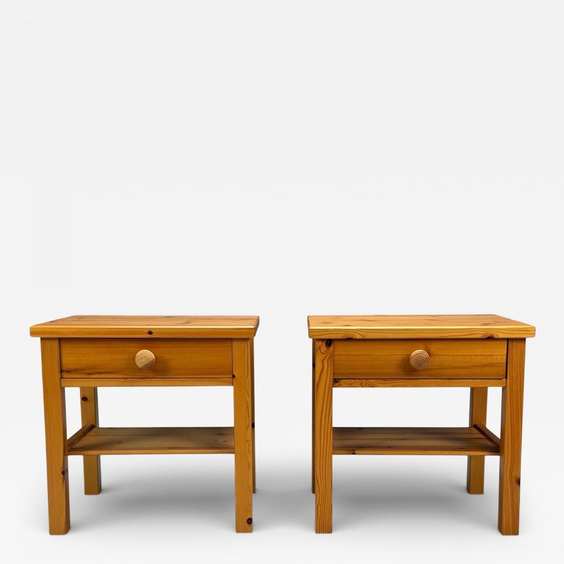 Swedish Modern, Nightstands, Pine, Sweden, 1970s (1 of 11)