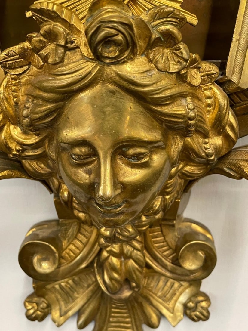 Louis XV, Figural Cartel Clock, Dore Bronze, France, 19th/20th c. - 5