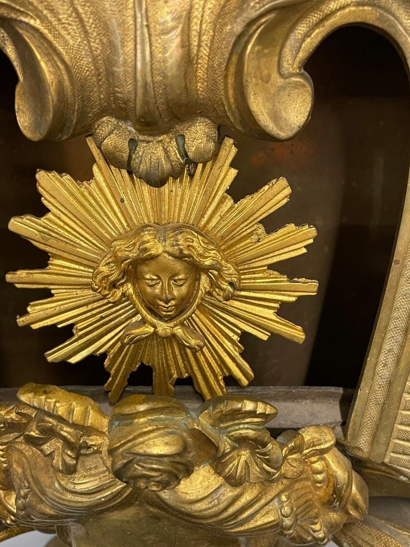 Louis XV, Figural Cartel Clock, Dore Bronze, France, 19th/20th c. - 7