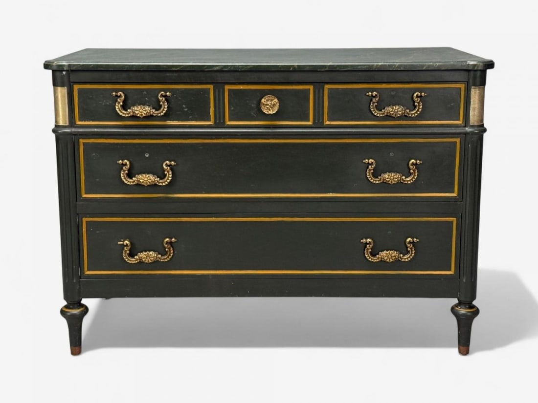 Jacques Bodart, Louis XVI Style, Green Painted Commode, USA, 1960s - 3