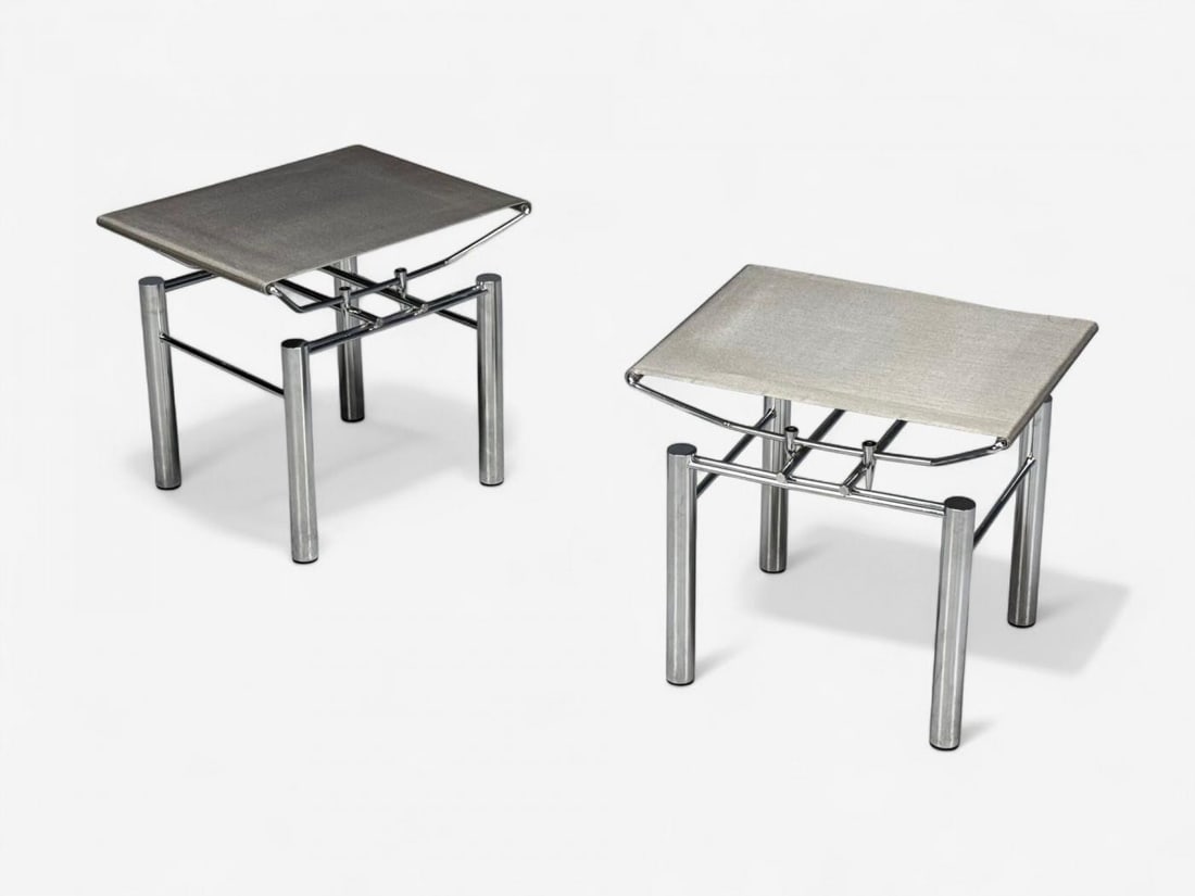 Hans Ullrich Bitsch, Chrome Plated Steel, Aluminum, Stools, Germany, 1980s - 5