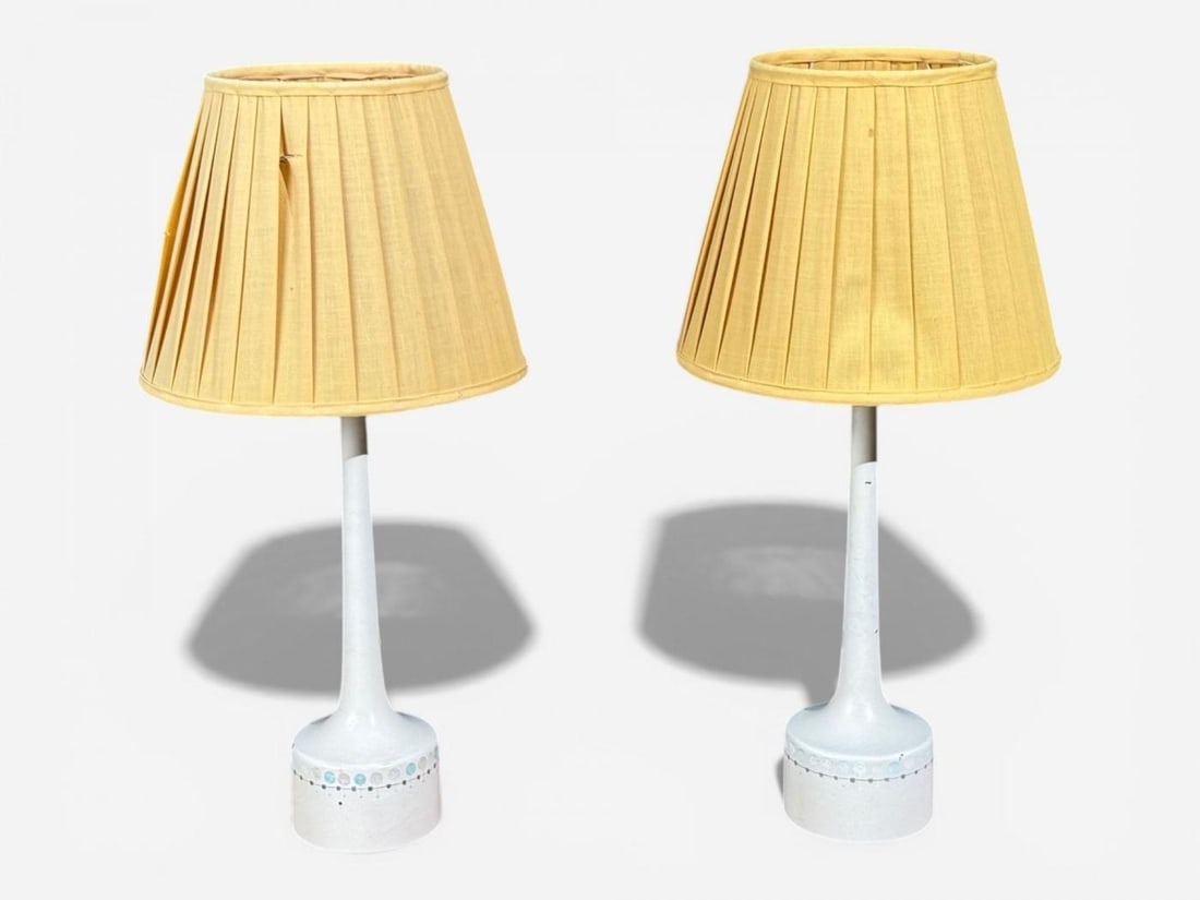 Hans-Agne Jakobsson, Table Lamps, Painted Wood, Sweden, 1950s - 3