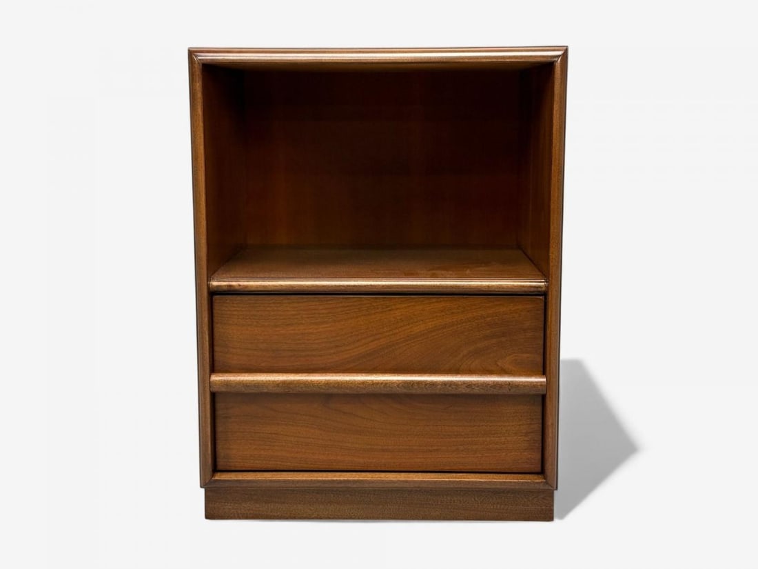 T.H. Robsjohn-Gibbings, American Modern, Walnut, Open Nightstands, USA, 1960s - 4