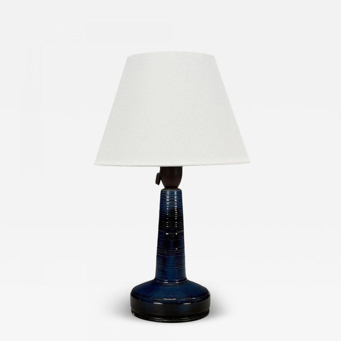 J. Holstein Keramik, Blue Stoneware, Table Lamp, Denmark, 1960s (1 of 9)