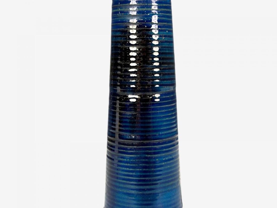 J. Holstein Keramik, Blue Stoneware, Table Lamp, Denmark, 1960s - 6