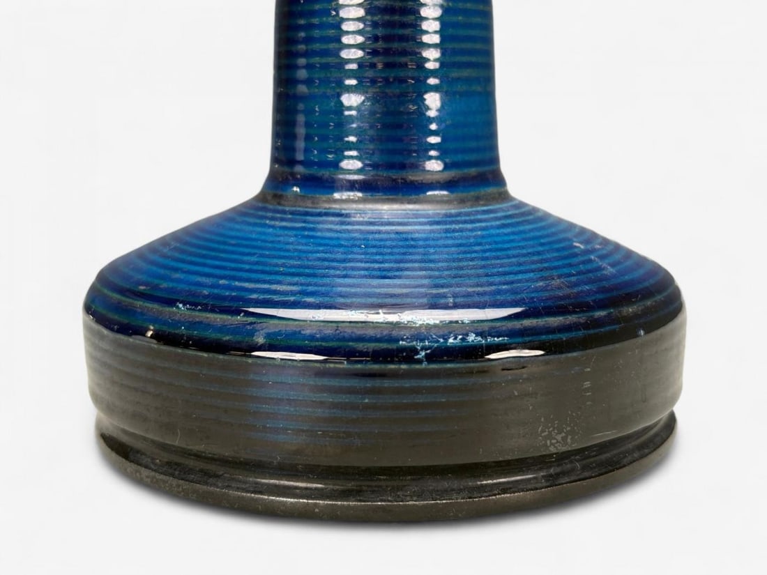 J. Holstein Keramik, Blue Stoneware, Table Lamp, Denmark, 1960s - 7