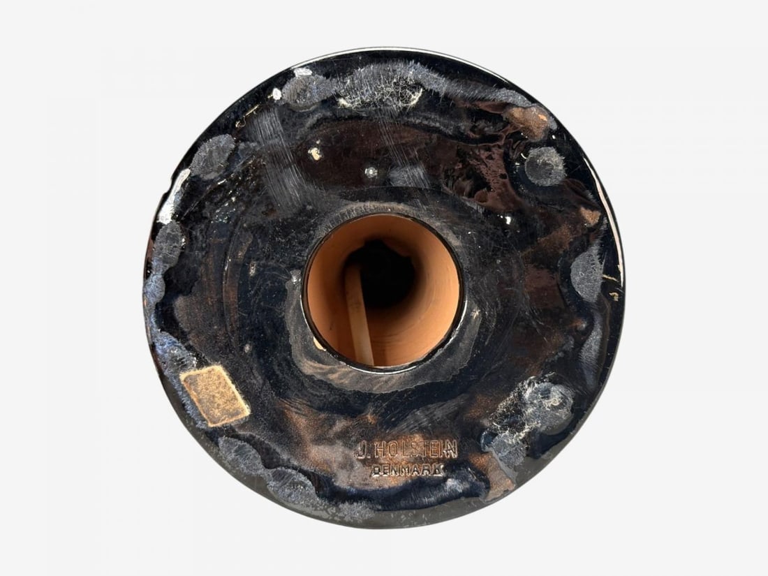 J. Holstein Keramik, Blue Stoneware, Table Lamp, Denmark, 1960s - 8