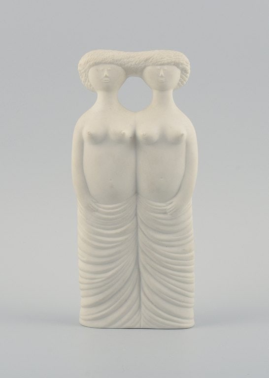 Stig Lindberg for Gustavsberg, Parian 2 - The Twins, figure in biscuit porcelain. (1 of 8)