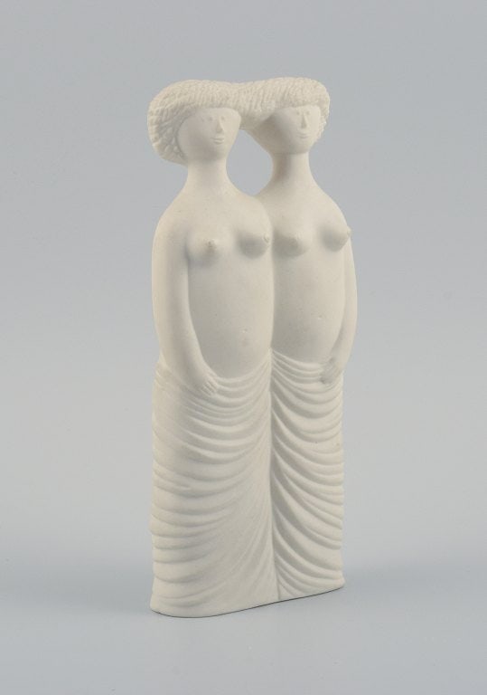 Stig Lindberg for Gustavsberg, Parian 2 - The Twins, figure in biscuit porcelain. - 2