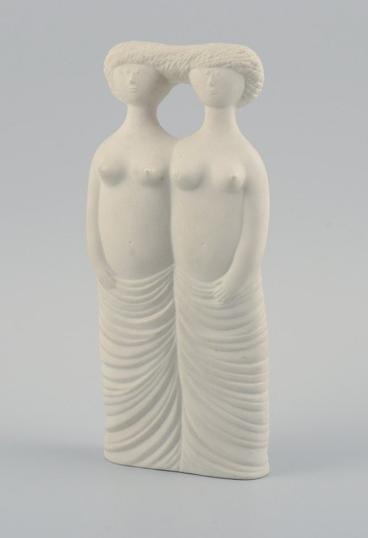 Stig Lindberg for Gustavsberg, Parian 2 - The Twins, figure in biscuit porcelain. - 3