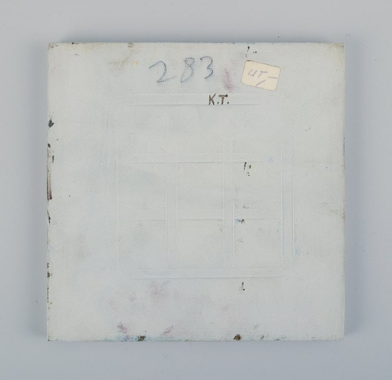 Aluminia and Royal Copenhagen, Tenera faience. Eight tiles. - 7