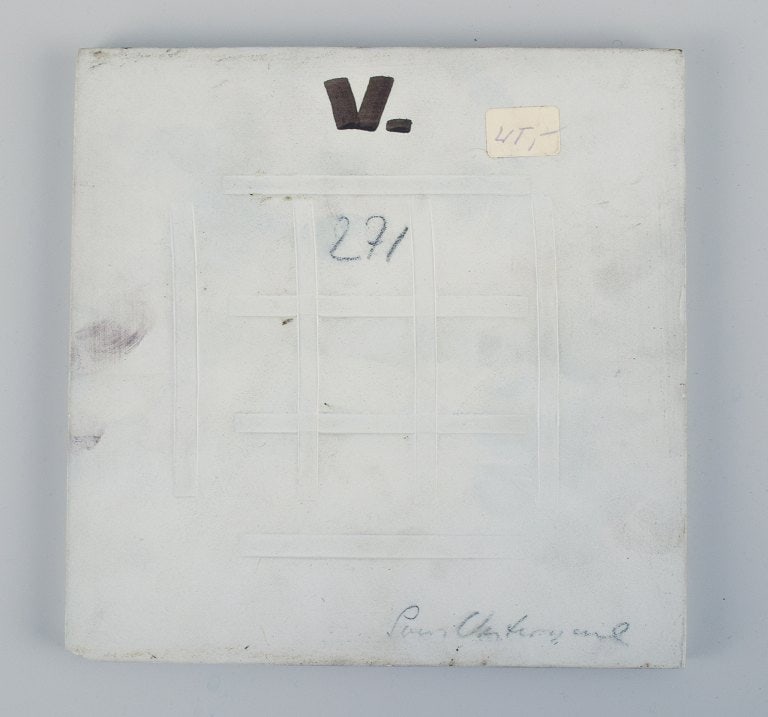 Aluminia and Royal Copenhagen, Tenera faience. Eight tiles. - 8