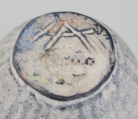 Svend Hammershøi (1873-1948) for Kähler. Vase in glazed stoneware. Beautiful grey-black - 6