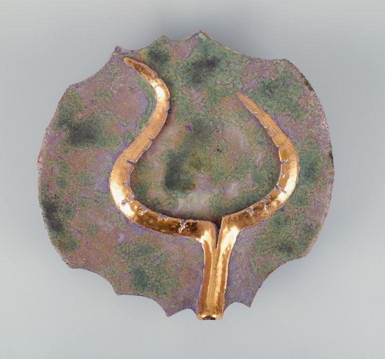 European studio ceramicist. Colossal unique ceramic dish. - 3