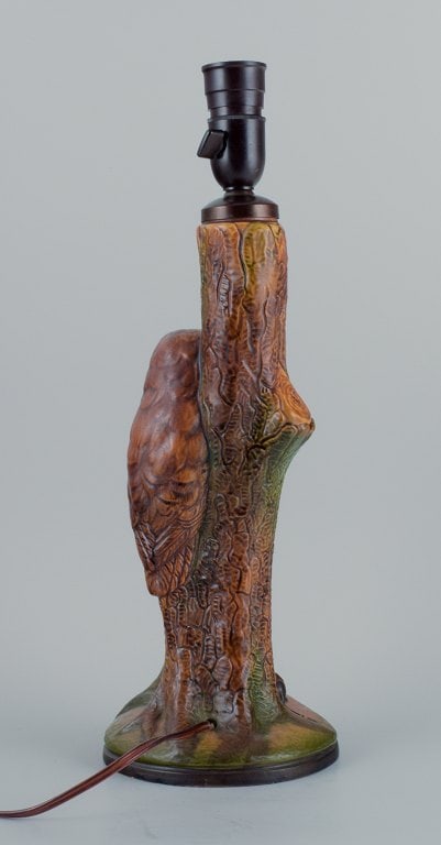 Ipsens, Denmark. Ceramic table lamp with owl. - 6