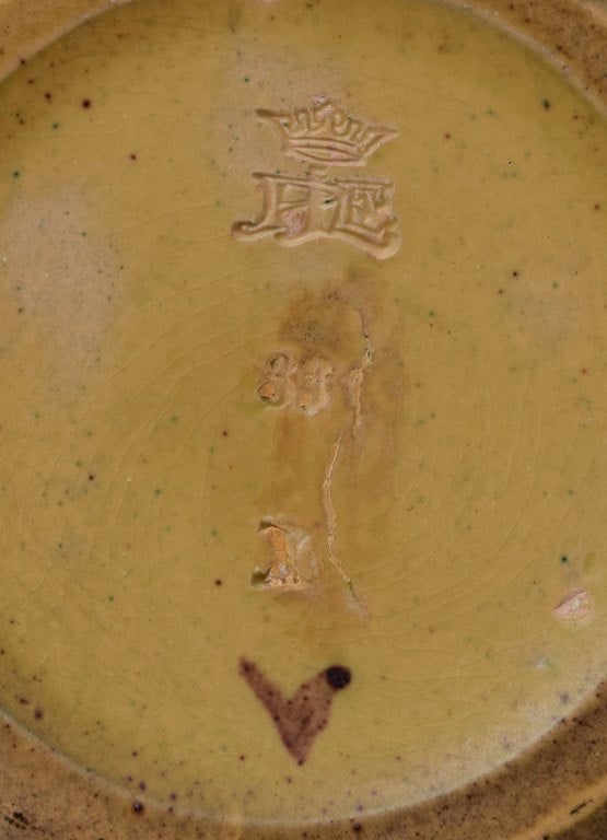 Ipsens, Denmark. Rare table lamp with lizard and beetle. - 7