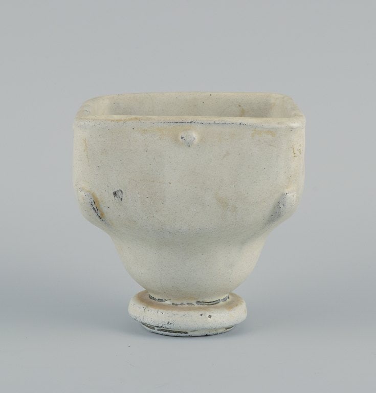 Svend Hammershøi for Kähler, HAK, glazed vase in grey-black double glaze. (1 of 5)