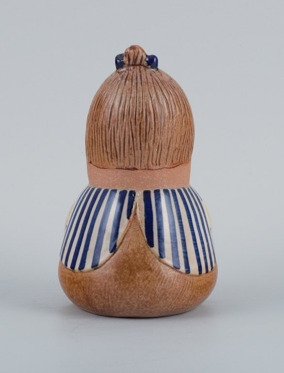 Rare figure, Lisa Larson for Gustavsberg, "Johanna", glazed ceramics. - 4