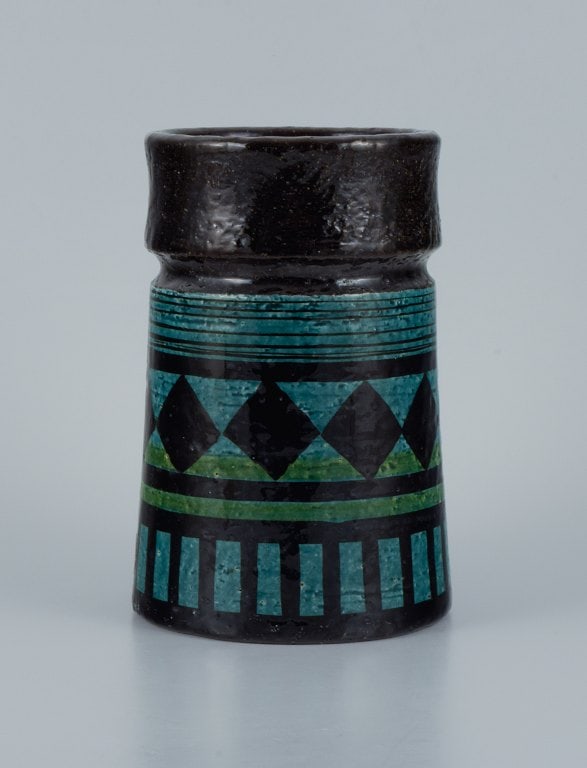 Olle Alberius for Rörstand, Atelje, ceramic vase with geometric pattern. - 2