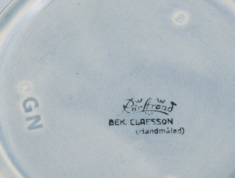 Ilse Claesson for Rörstrand, two hand-painted faience candlesticks. - 6