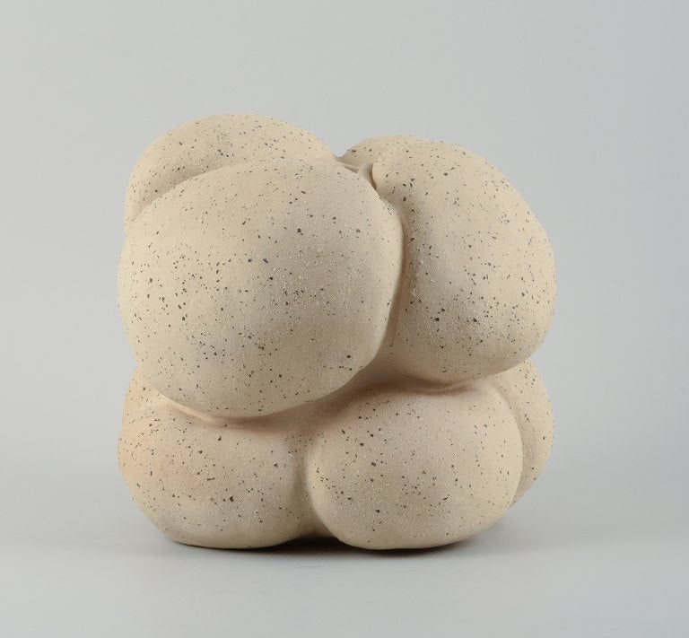Christina Muff, Danish contemporary ceramicist (b. 1971). Large, unglazed unique vessel. Large (1 of 7)