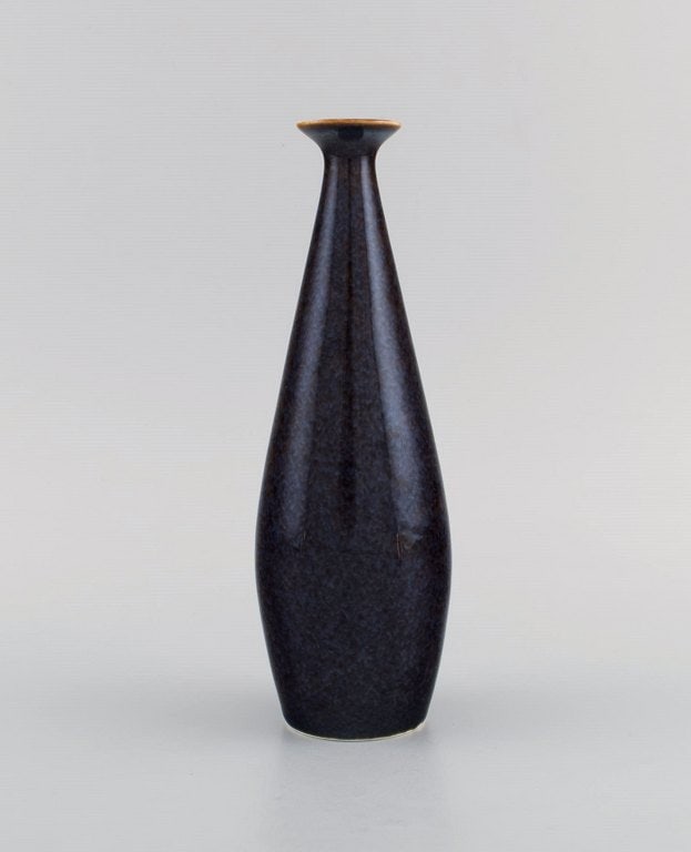 Carl Harry Ståhlane (1920-1990) for Rörstrand. Vase in glazed ceramics. Beautiful speckled (1 of 7)