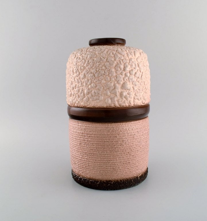 Louis Dage (1885 - 1961), French ceramist. Large art deco vase in glazed ceramics. 1940s.: Title: Louis Dage (1885 - 1961), French ceramist. Large art deco vase in glazed ceramics. 1940s. Description: Louis Dage (1885 - 1961), French ceramist. Large art deco vase in glazed ceramics. 1940s.