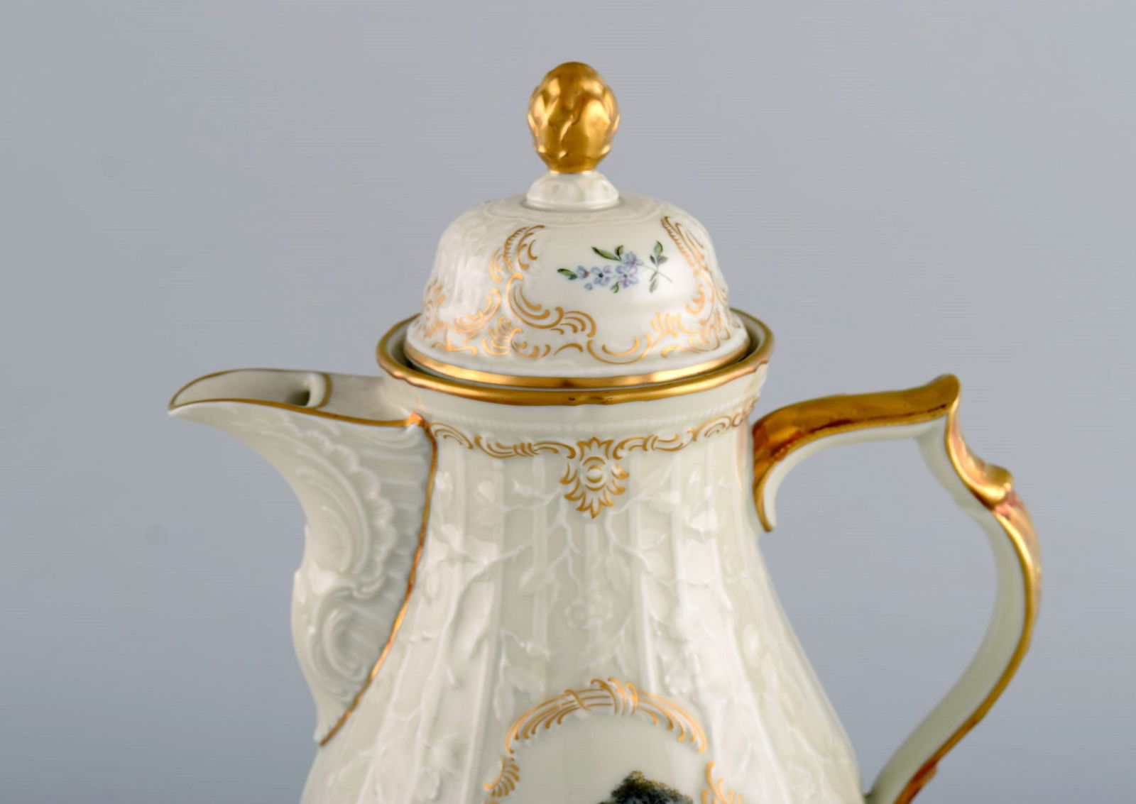 Rosenthal Classic Rose coffee service for six people in hand-painted porcelain with romantic scenes. - 3