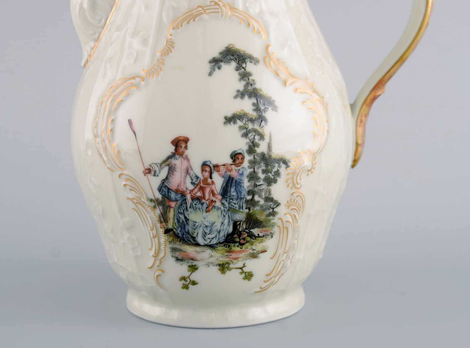 Rosenthal Classic Rose coffee service for six people in hand-painted porcelain with romantic scenes. - 4