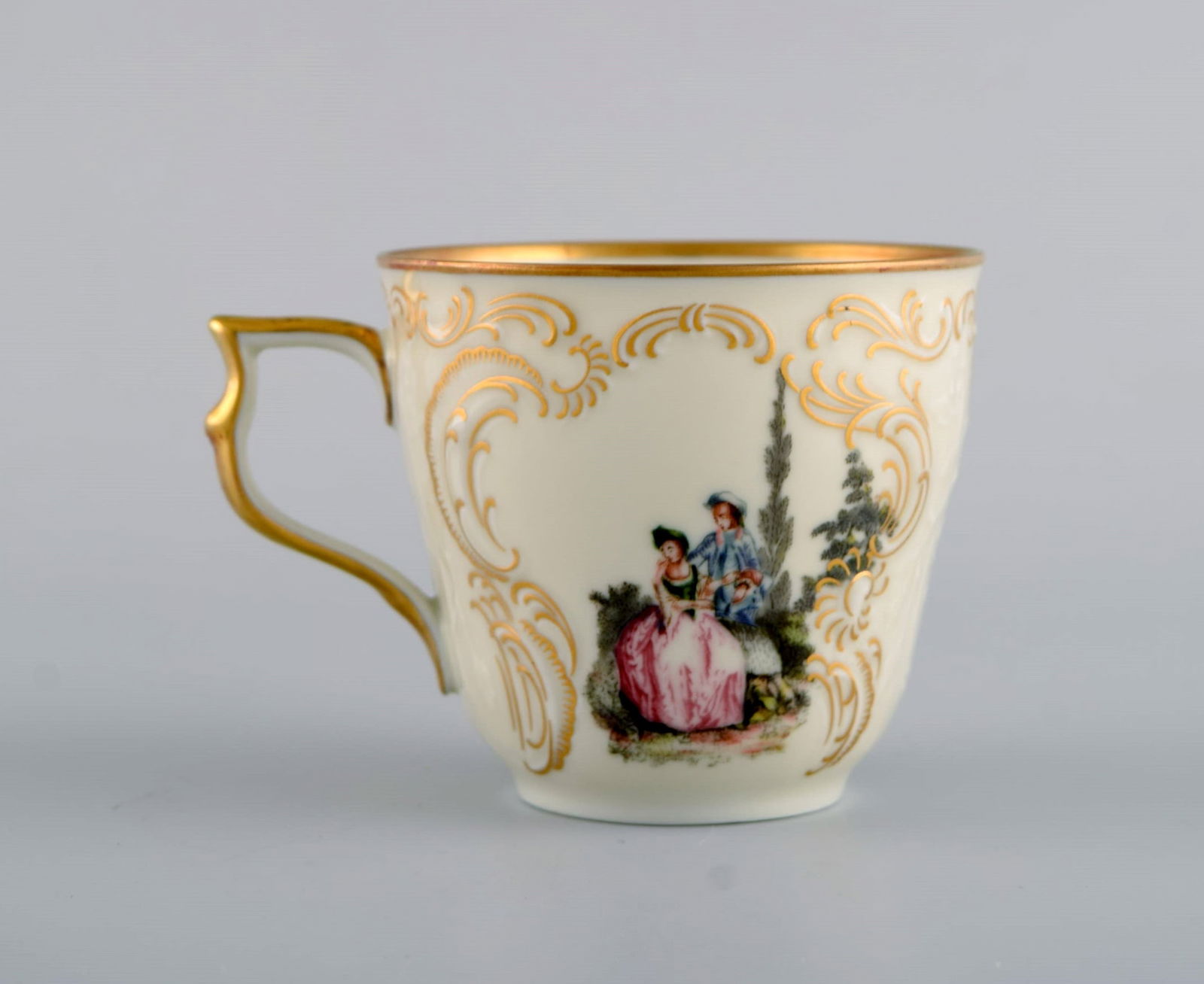 Rosenthal Classic Rose coffee service for six people in hand-painted porcelain with romantic scenes. - 9