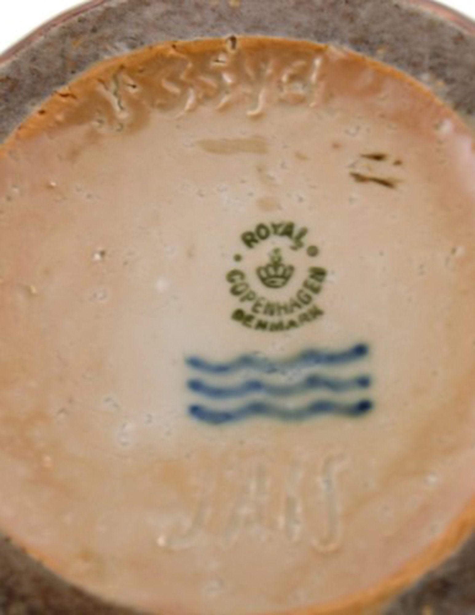 Royal Copenhagen Jais Nielsen ceramic vase, sung glaze. Biblical motives. - 7