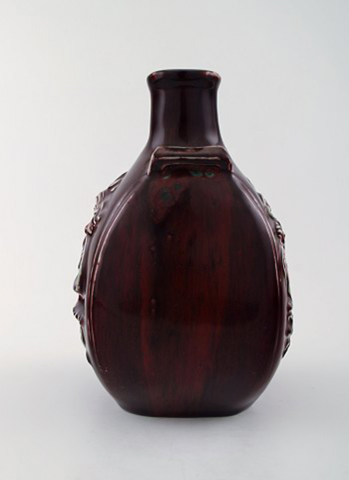 Royal Copenhagen Jais Nielsen ceramic vase in ox blood glaze. - 3