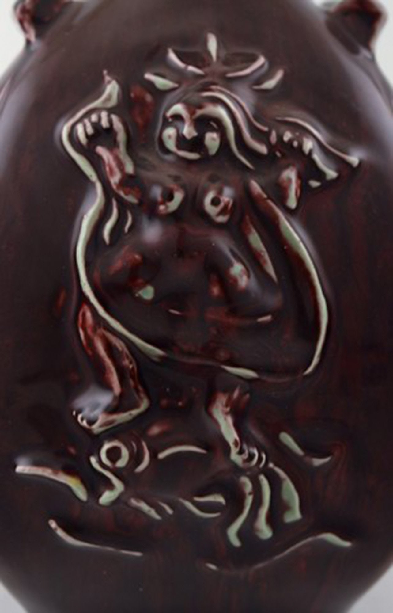 Royal Copenhagen Jais Nielsen ceramic vase in ox blood glaze. - 4