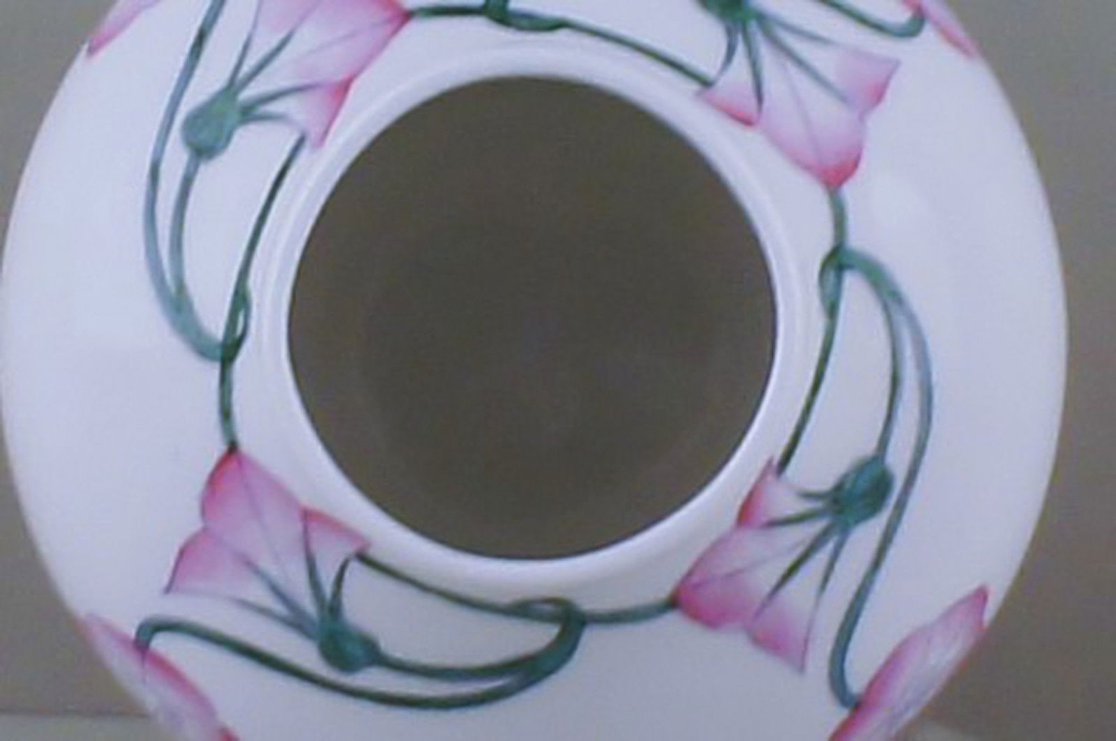 Art nouveau Rorstrand vase in porcelain decorated with flowers. - 4