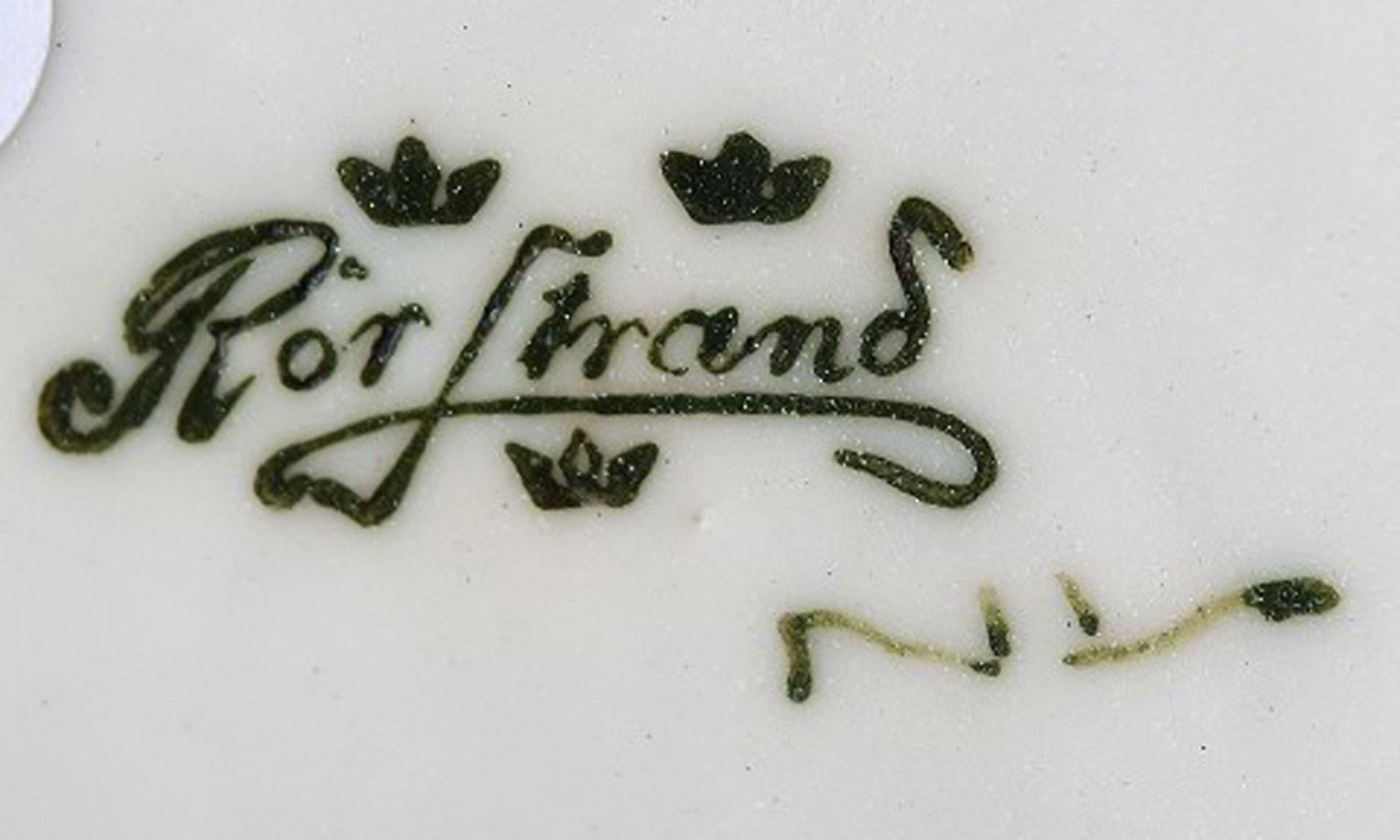 Large art deco Unique Rörstrand Nils Emil Lundström (1865-1960) porcelain vase. Decorated - 5