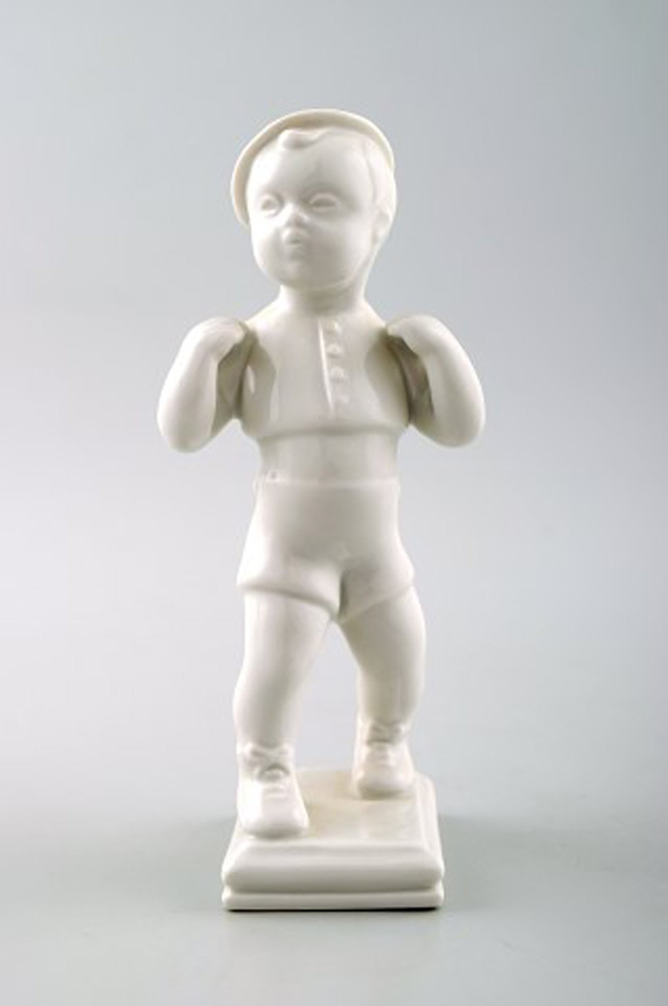 Edit Bjurström (1912-1998) for Rörstrand, Sweden. 4 boy figures in blanc de chine/white - 3
