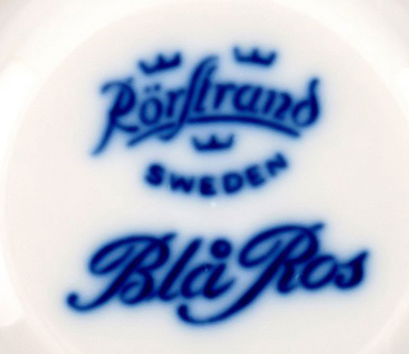12 p. Rörstrand Blue rose mocha service. - 6