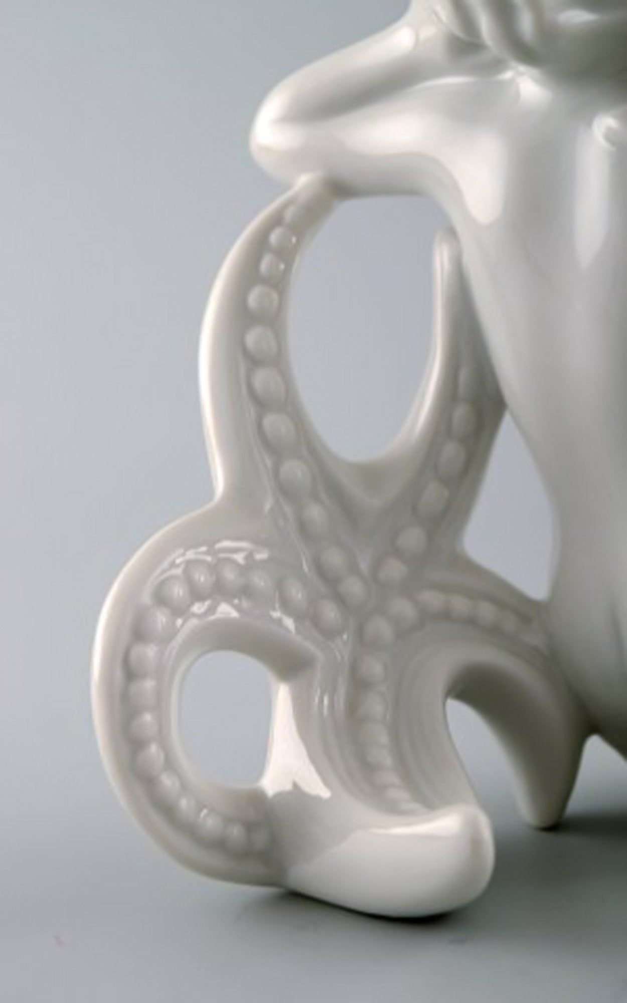 Harald Salomon for Rörstrand, white glazed figure of a faun / pan. - 3