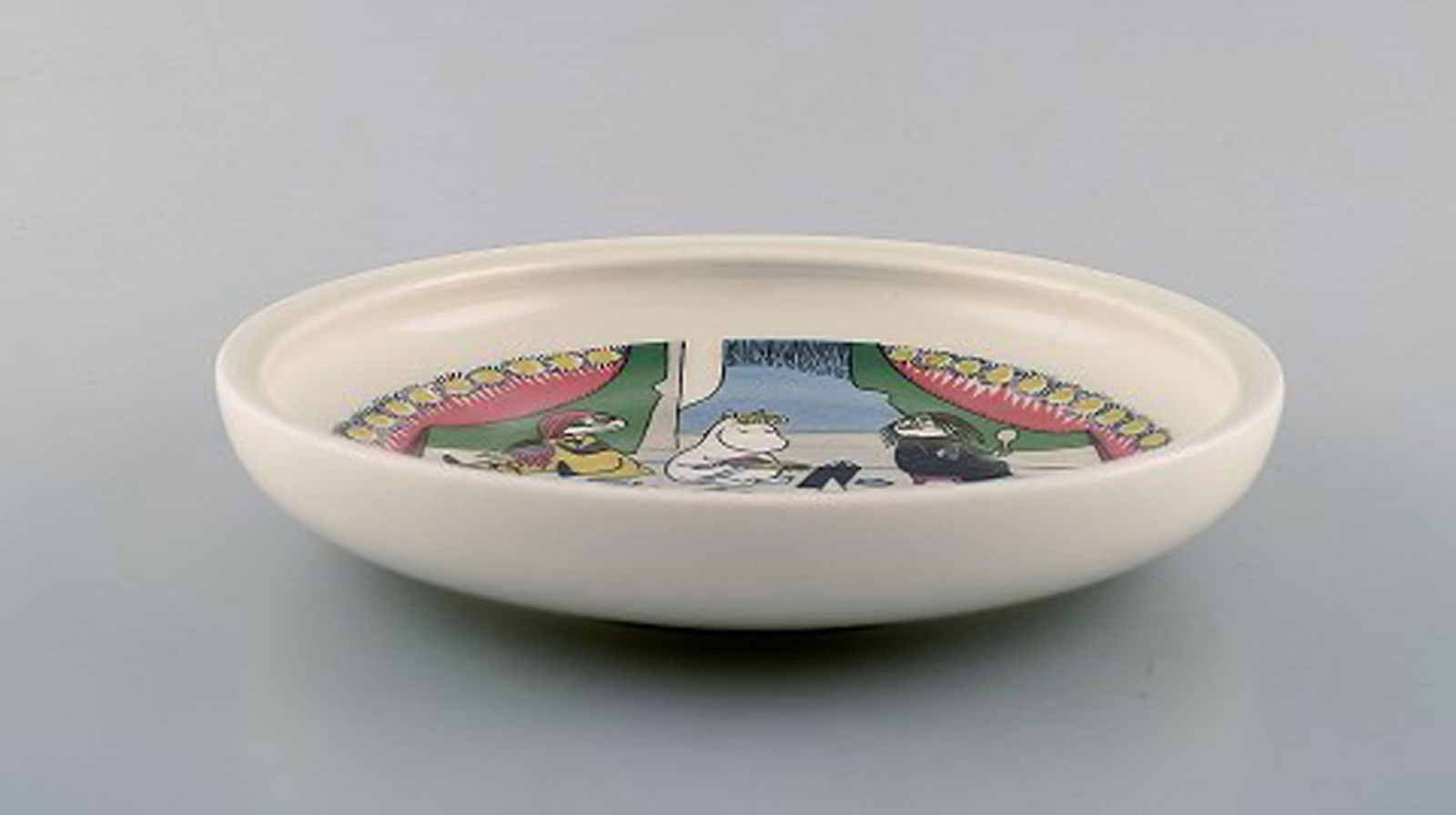 Arabia, Finland. "midsummer madness" Porcelain plate with motif from "Moomin". - 3