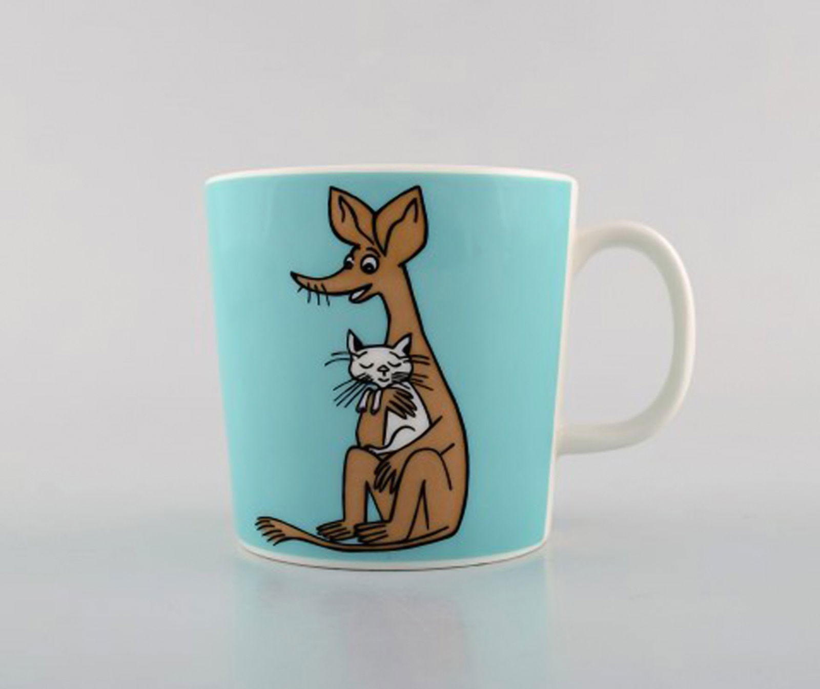 Arabia, Finland. Two cups in porcelain with motifs from "Moomin". Late 20th century. - 4