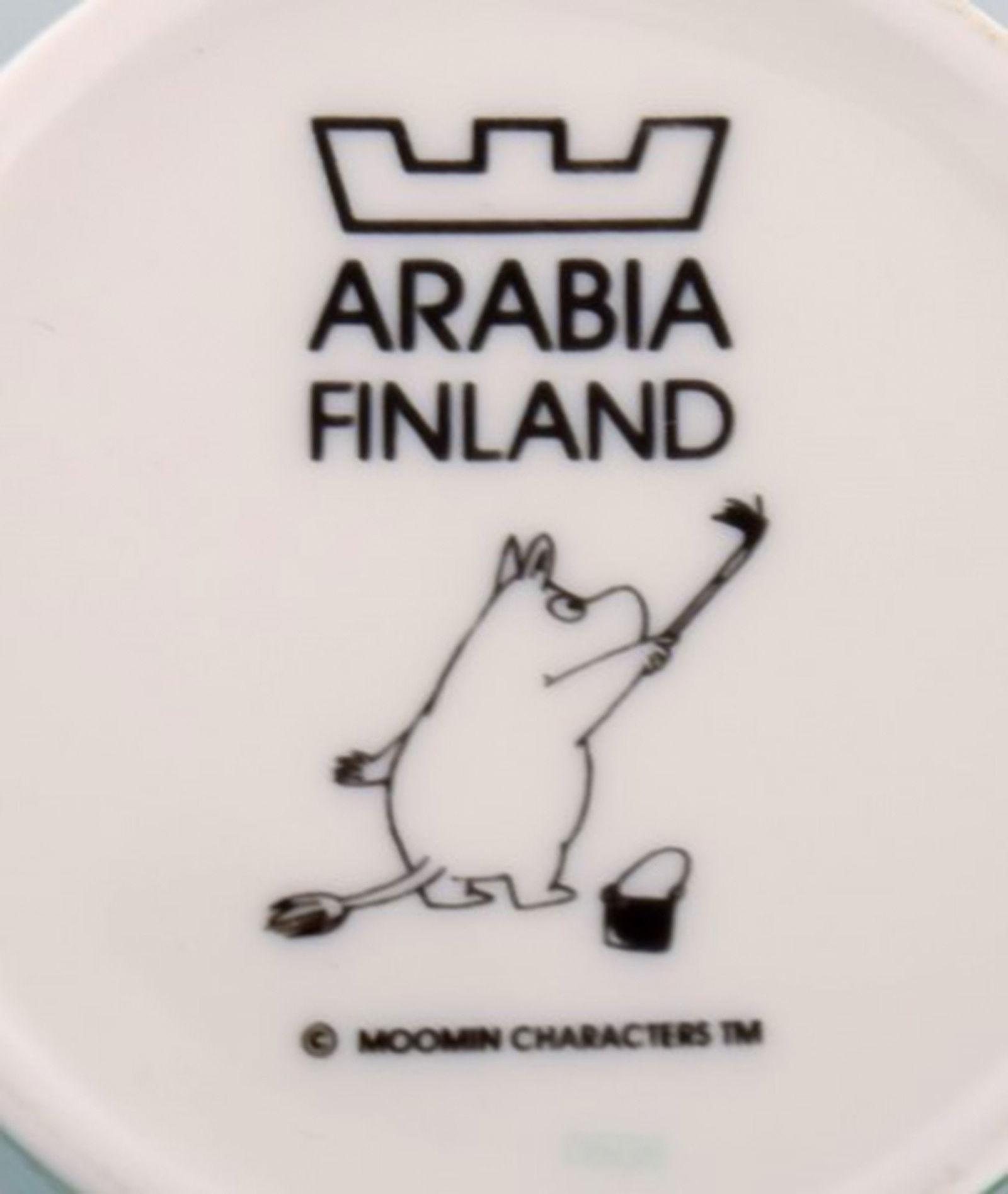 Arabia, Finland. Two cups in porcelain with motifs from "Moomin". Late 20th century. - 6