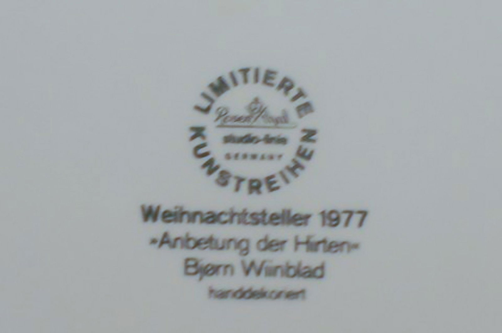 Rosenthal Wiinblad Christmas plate from 1977. - 4