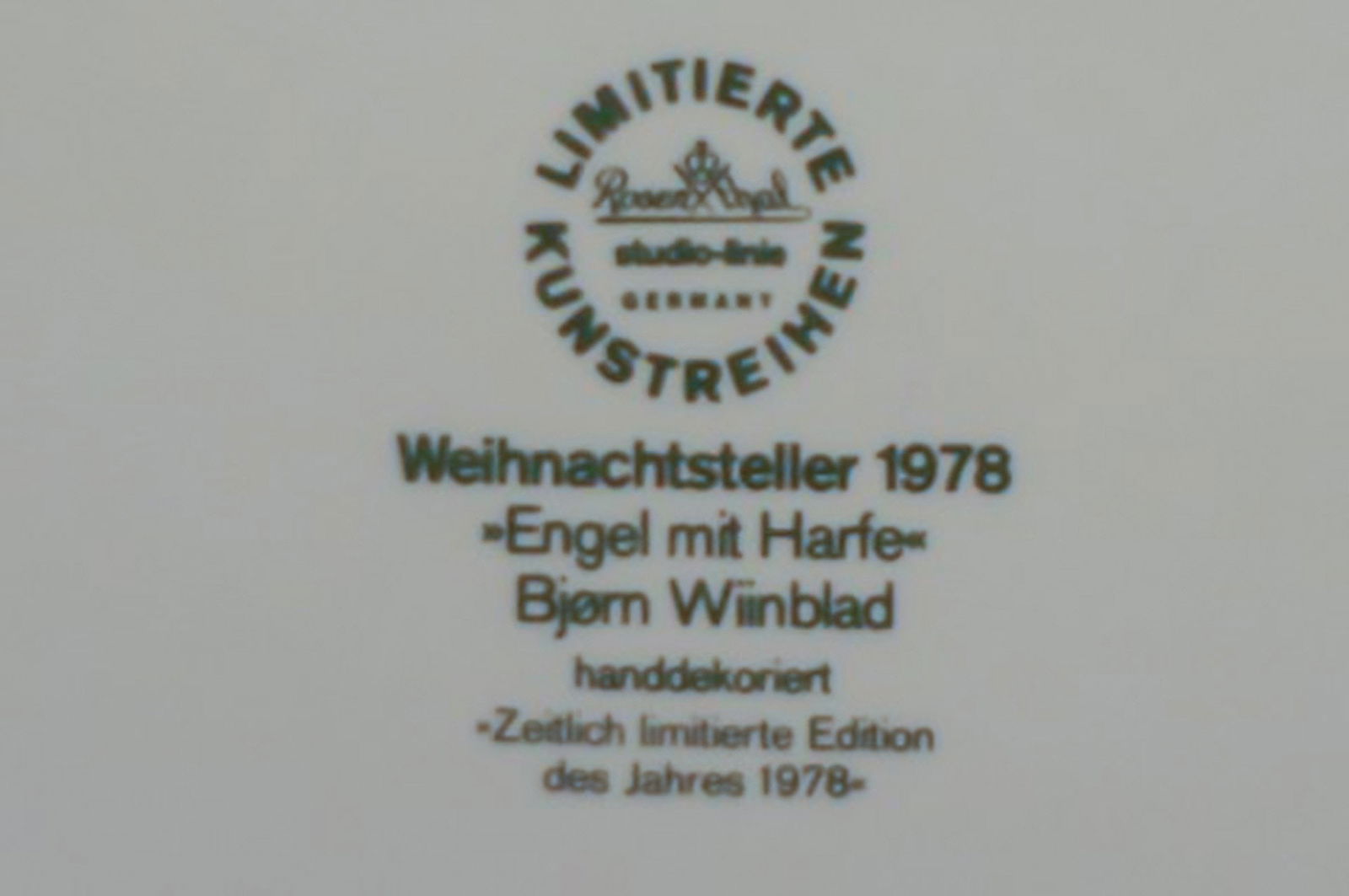 Rosenthal Wiinblad Christmas plate from 1978. - 4