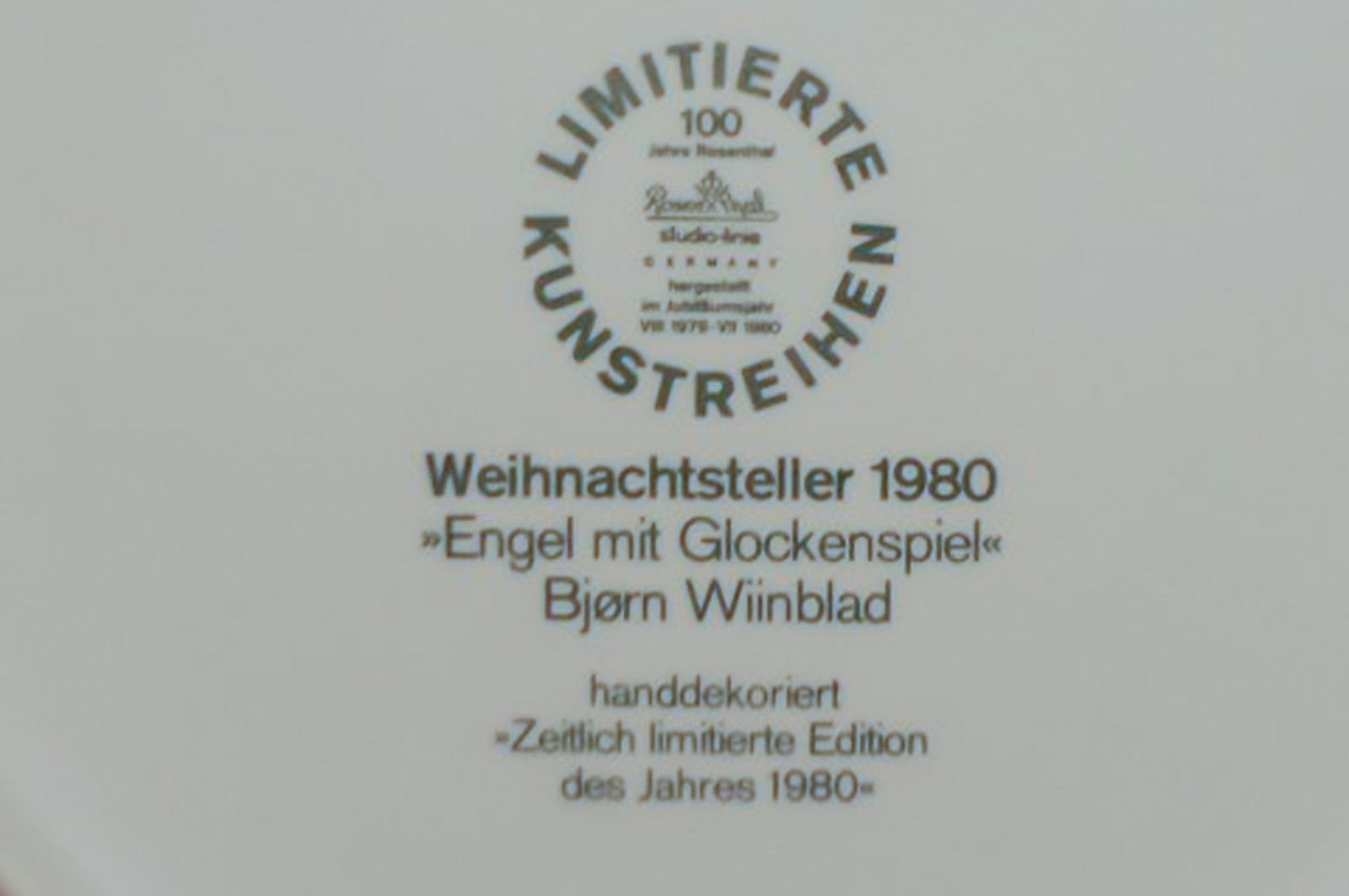 Rosenthal Wiinblad Christmas plate from 1980. - 4