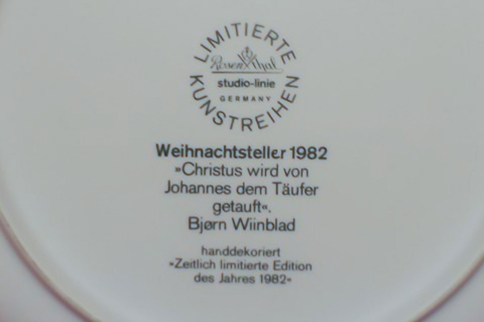 Rosenthal Wiinblad Christmas plate from 1982. - 4